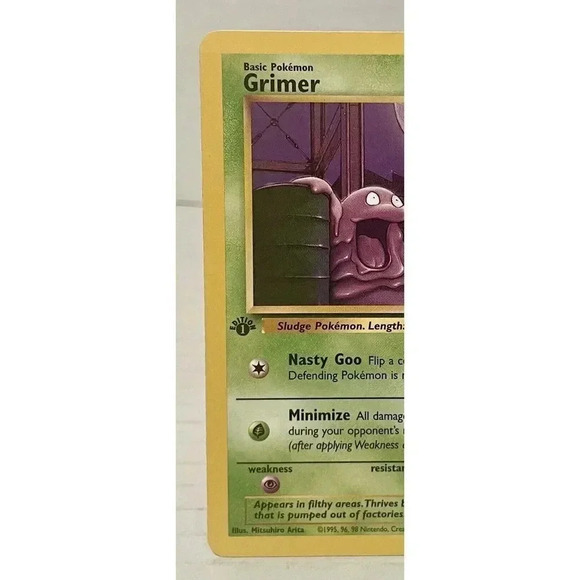 1st Edition Fossil Grimer 48/62 Pokemon Card WOTC Vintage LP - Picture 2 of 12